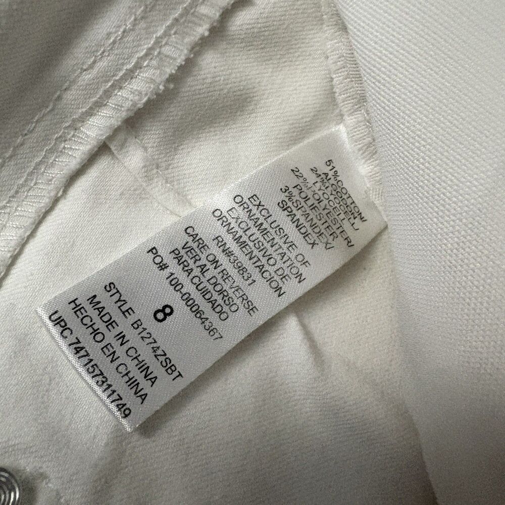 Democracy Ab Technology Women’s White Skinny Ankle Jeans Size 8 Stretch Denim - Picture 4 of 8